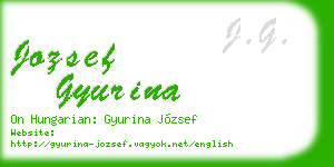 jozsef gyurina business card