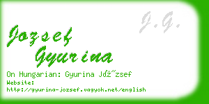 jozsef gyurina business card